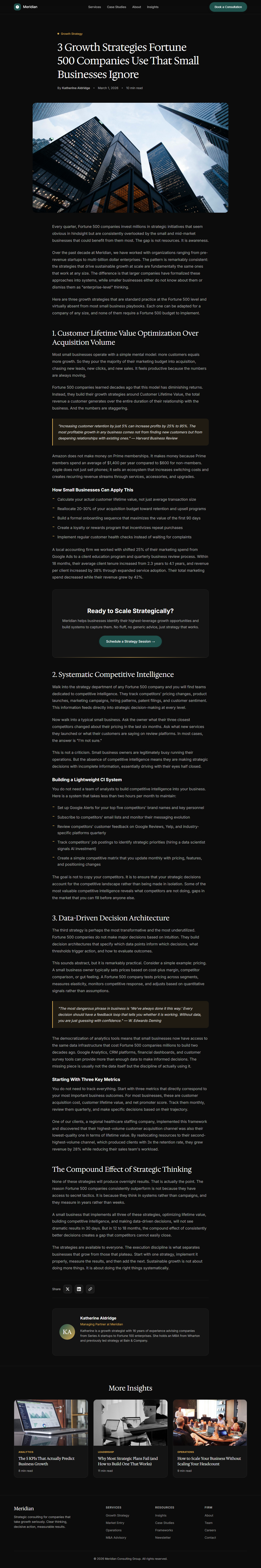 Meridian consulting blog article preview